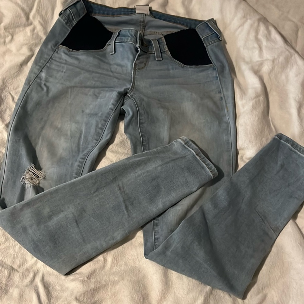 Maternity skinny jeans old navy side panel size 2 regular